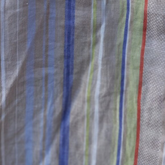 Tommy Bahama 100% Linen Shirt Short Sleeved Silk Striped Large (L) - Picture 5 of 16